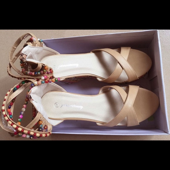 Colorful beaded wedges. - Picture 3 of 4